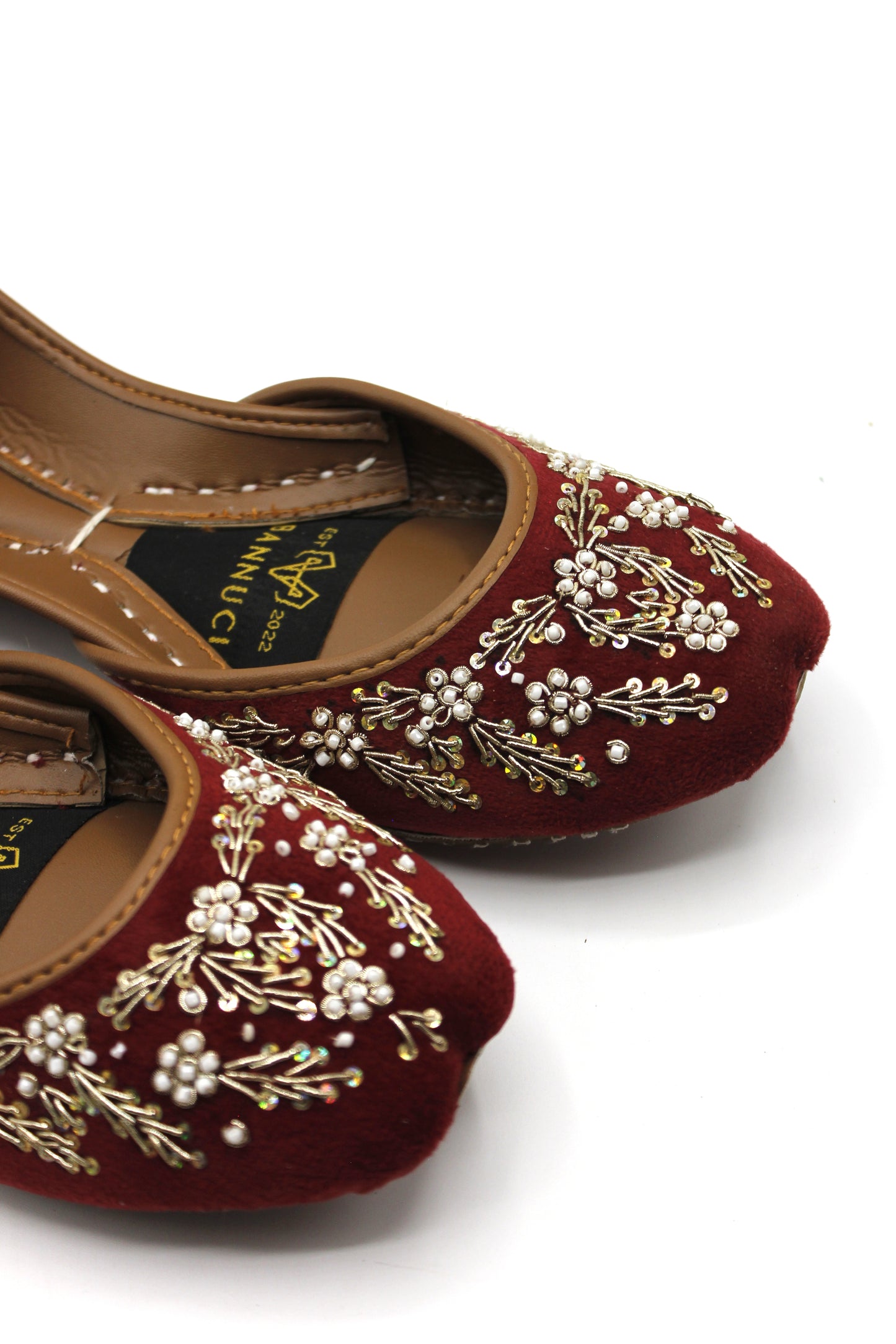 Premium Quality Red Embroidered Khussas