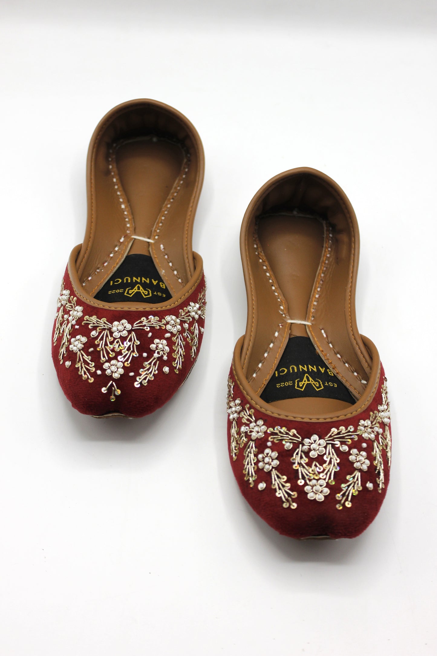 Premium Quality Red Embroidered Khussas