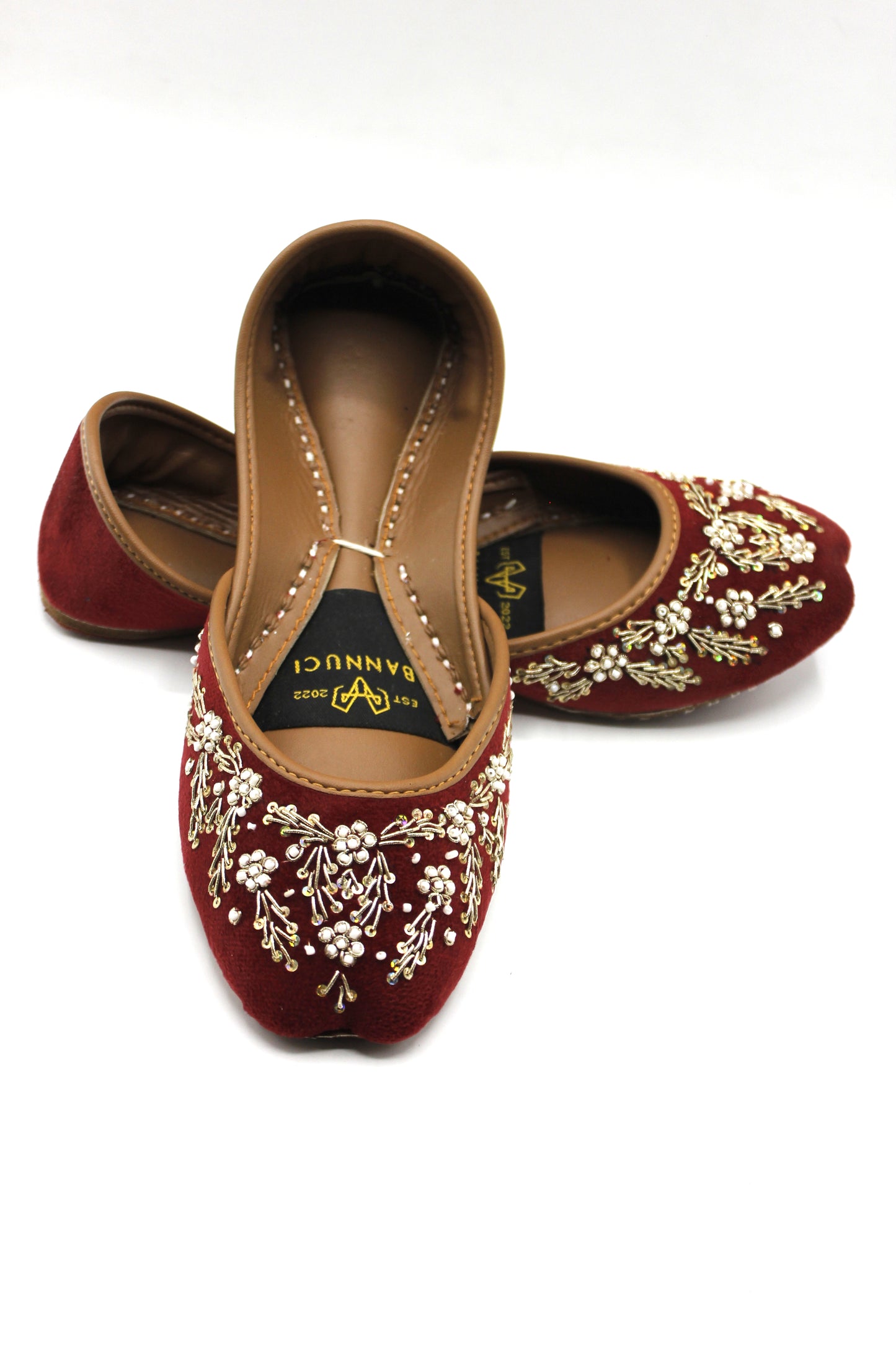 Premium Quality Red Embroidered Khussas