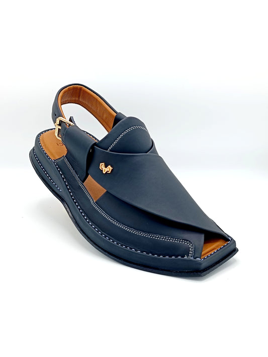 Luxury Zalmi Black Peshawari Chappal