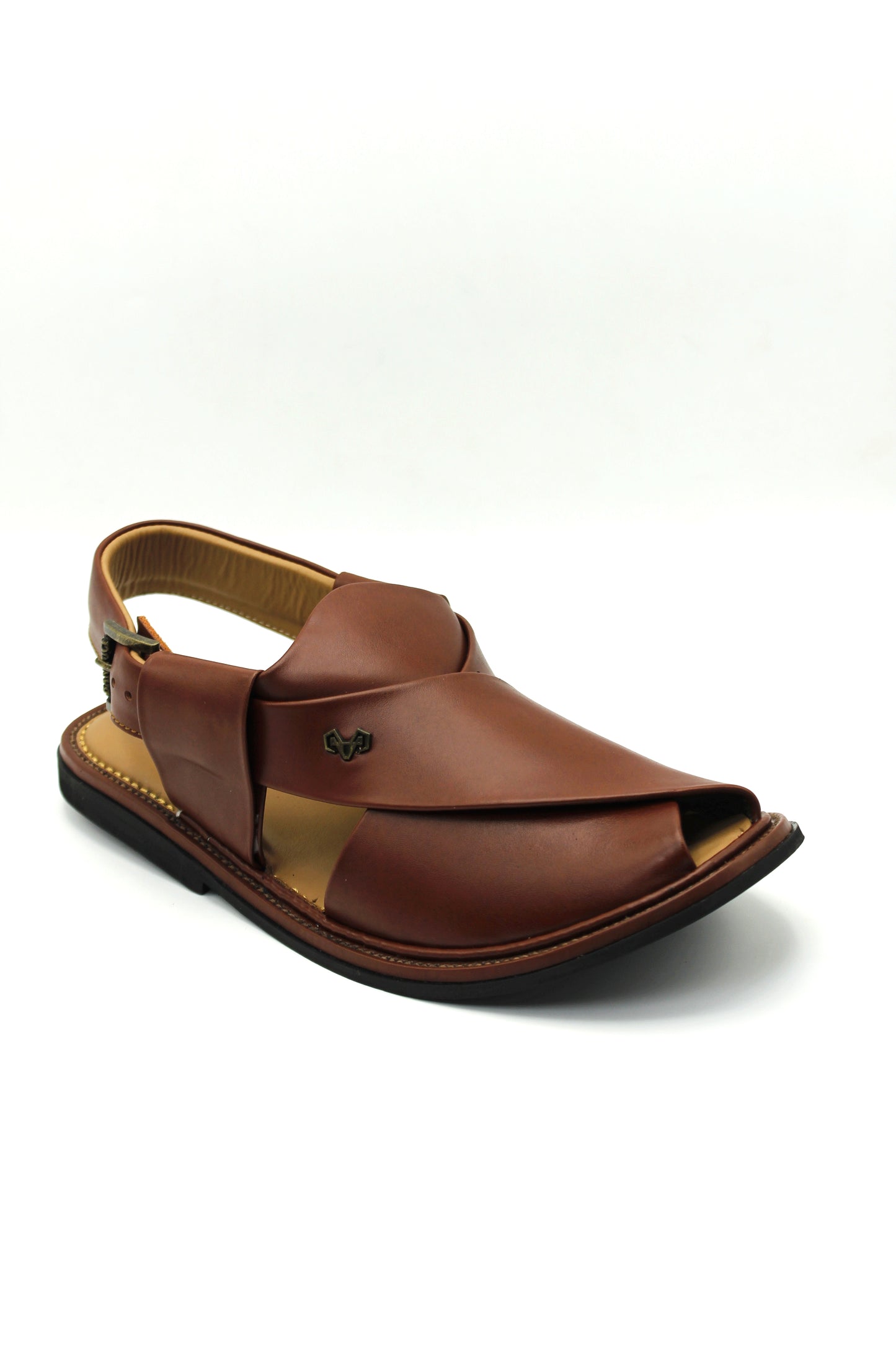 Luxuy Round Shape Red Maroon Peshawari Chappal