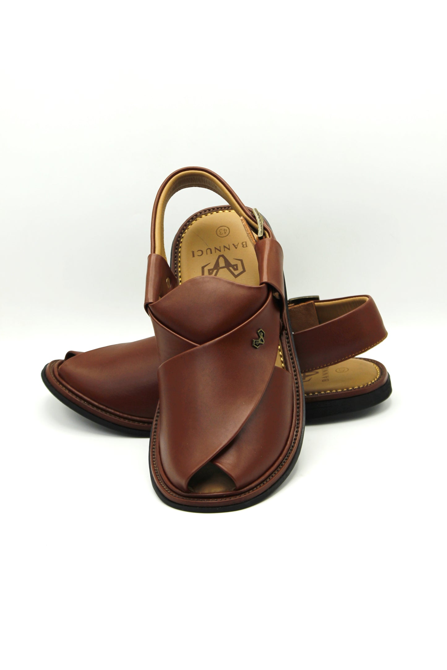 Luxuy Round Shape Red Maroon Peshawari Chappal