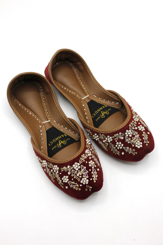 Premium Quality Red Embroidered Khussas